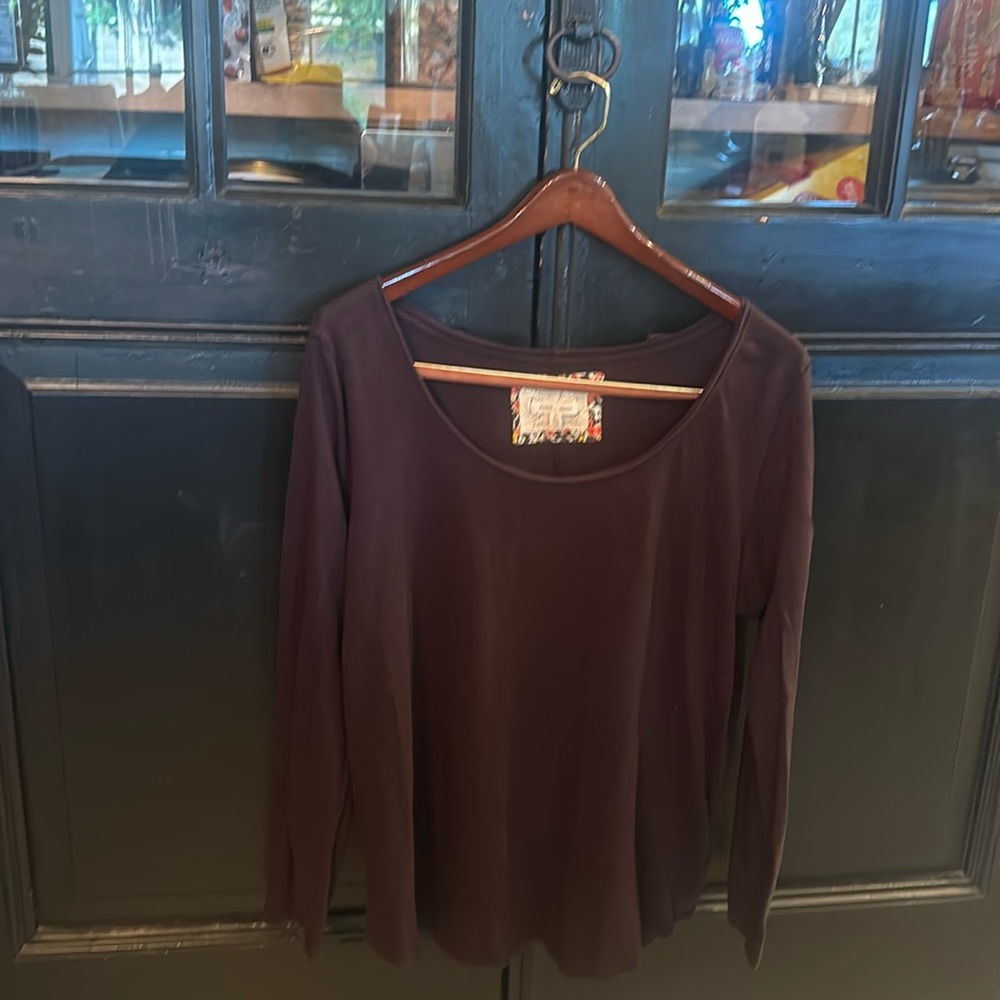 178 Pure good charcoal, lightweight cotton long sleeve top women’s size XL